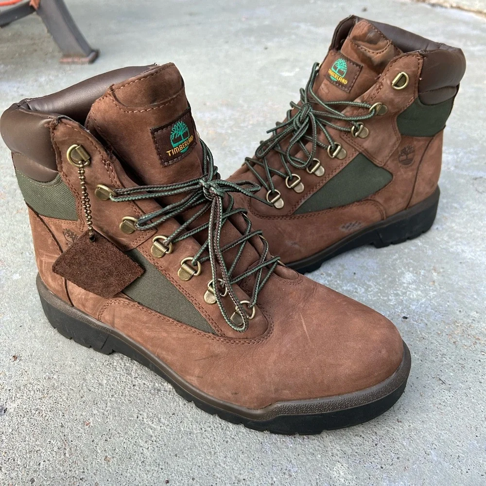 Timberland 6-Inch Waterproof Field Boots TB-0A18AH-D47 Dark Brown Sz 10 - Picture 1 of 9